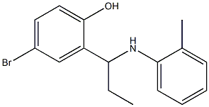 4-bromo-2-{1-[(2-methylphenyl)amino]propyl}phenol Struktur