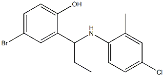 4-bromo-2-{1-[(4-chloro-2-methylphenyl)amino]propyl}phenol Struktur