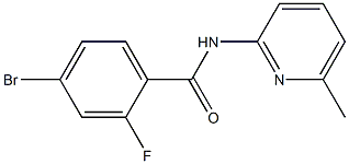 4-bromo-2-fluoro-N-(6-methylpyridin-2-yl)benzamide Struktur