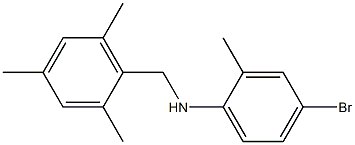 4-bromo-2-methyl-N-[(2,4,6-trimethylphenyl)methyl]aniline Struktur