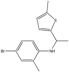 4-bromo-2-methyl-N-[1-(5-methylthiophen-2-yl)ethyl]aniline Struktur