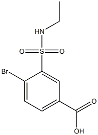 4-bromo-3-(ethylsulfamoyl)benzoic acid Struktur