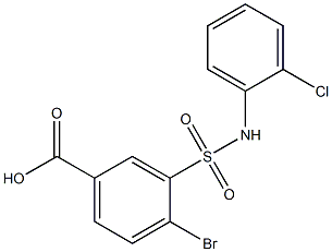 4-bromo-3-[(2-chlorophenyl)sulfamoyl]benzoic acid Struktur