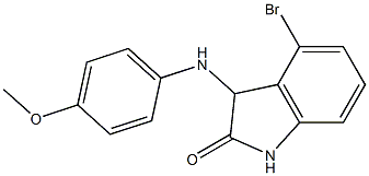 4-bromo-3-[(4-methoxyphenyl)amino]-2,3-dihydro-1H-indol-2-one Struktur