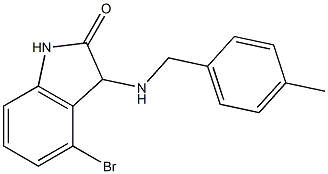 4-bromo-3-{[(4-methylphenyl)methyl]amino}-2,3-dihydro-1H-indol-2-one Struktur