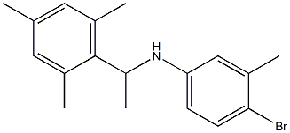 4-bromo-3-methyl-N-[1-(2,4,6-trimethylphenyl)ethyl]aniline Struktur