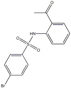 4-bromo-N-(2-acetylphenyl)benzene-1-sulfonamide Struktur