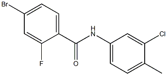 4-bromo-N-(3-chloro-4-methylphenyl)-2-fluorobenzamide Struktur