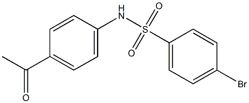 4-bromo-N-(4-acetylphenyl)benzene-1-sulfonamide Struktur