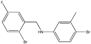 4-bromo-N-[(2-bromo-5-fluorophenyl)methyl]-3-methylaniline Struktur