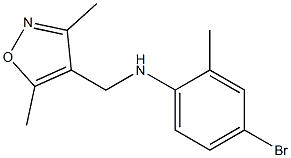 4-bromo-N-[(3,5-dimethyl-1,2-oxazol-4-yl)methyl]-2-methylaniline Struktur