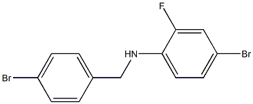 4-bromo-N-[(4-bromophenyl)methyl]-2-fluoroaniline Struktur