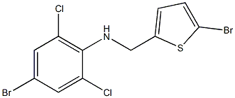 4-bromo-N-[(5-bromothiophen-2-yl)methyl]-2,6-dichloroaniline Struktur