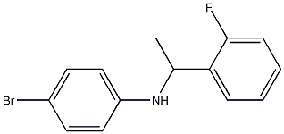 4-bromo-N-[1-(2-fluorophenyl)ethyl]aniline Struktur