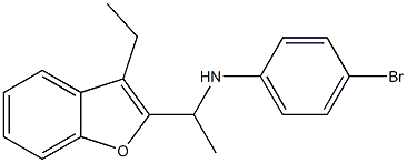 4-bromo-N-[1-(3-ethyl-1-benzofuran-2-yl)ethyl]aniline Struktur