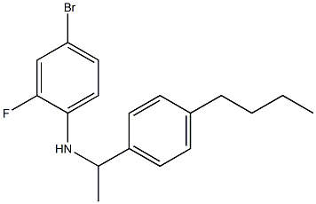 4-bromo-N-[1-(4-butylphenyl)ethyl]-2-fluoroaniline Struktur