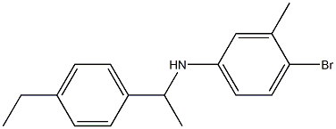 4-bromo-N-[1-(4-ethylphenyl)ethyl]-3-methylaniline Struktur