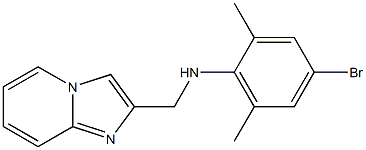 4-bromo-N-{imidazo[1,2-a]pyridin-2-ylmethyl}-2,6-dimethylaniline Struktur