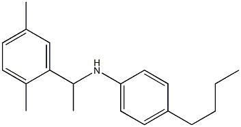 4-butyl-N-[1-(2,5-dimethylphenyl)ethyl]aniline Struktur