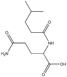 4-carbamoyl-2-(4-methylpentanamido)butanoic acid Struktur