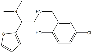 4-chloro-2-({[2-(dimethylamino)-2-(thiophen-2-yl)ethyl]amino}methyl)phenol Struktur