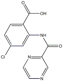 4-chloro-2-[(pyrazin-2-ylcarbonyl)amino]benzoic acid Struktur