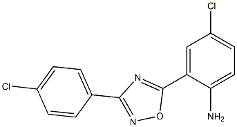 4-chloro-2-[3-(4-chlorophenyl)-1,2,4-oxadiazol-5-yl]aniline Struktur