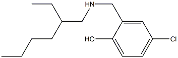 4-chloro-2-{[(2-ethylhexyl)amino]methyl}phenol Struktur