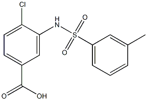 4-chloro-3-[(3-methylbenzene)sulfonamido]benzoic acid Struktur