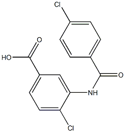 4-chloro-3-[(4-chlorobenzene)amido]benzoic acid Struktur