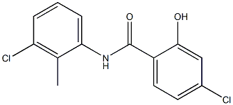 4-chloro-N-(3-chloro-2-methylphenyl)-2-hydroxybenzamide Struktur