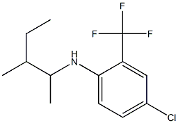 4-chloro-N-(3-methylpentan-2-yl)-2-(trifluoromethyl)aniline Struktur