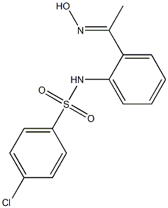 4-chloro-N-{2-[1-(hydroxyimino)ethyl]phenyl}benzene-1-sulfonamide Struktur