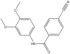 4-cyano-N-(3,4-dimethoxyphenyl)benzamide Struktur