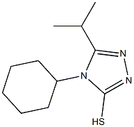 4-cyclohexyl-5-(propan-2-yl)-4H-1,2,4-triazole-3-thiol Struktur