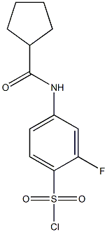 4-cyclopentaneamido-2-fluorobenzene-1-sulfonyl chloride Struktur