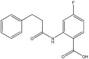 4-fluoro-2-(3-phenylpropanamido)benzoic acid Struktur