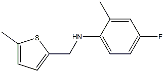 4-fluoro-2-methyl-N-[(5-methylthiophen-2-yl)methyl]aniline Struktur