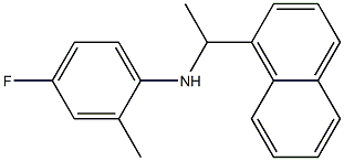 4-fluoro-2-methyl-N-[1-(naphthalen-1-yl)ethyl]aniline Struktur