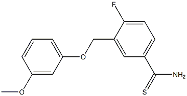 4-fluoro-3-(3-methoxyphenoxymethyl)benzene-1-carbothioamide Struktur