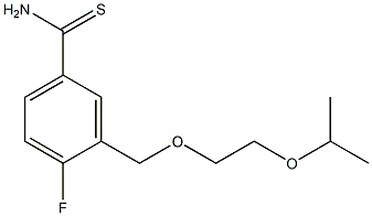 4-fluoro-3-[(2-isopropoxyethoxy)methyl]benzenecarbothioamide Struktur