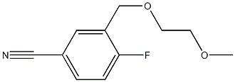 4-fluoro-3-[(2-methoxyethoxy)methyl]benzonitrile Struktur