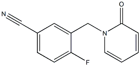 4-fluoro-3-[(2-oxopyridin-1(2H)-yl)methyl]benzonitrile Struktur