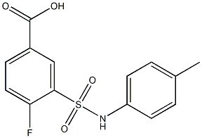 4-fluoro-3-[(4-methylphenyl)sulfamoyl]benzoic acid Struktur