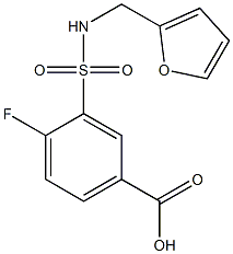 4-fluoro-3-[(furan-2-ylmethyl)sulfamoyl]benzoic acid Struktur