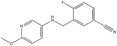 4-fluoro-3-{[(6-methoxypyridin-3-yl)amino]methyl}benzonitrile Struktur