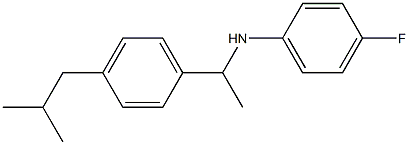 4-fluoro-N-{1-[4-(2-methylpropyl)phenyl]ethyl}aniline Struktur