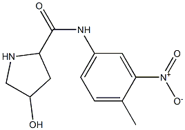 4-hydroxy-N-(4-methyl-3-nitrophenyl)pyrrolidine-2-carboxamide Struktur