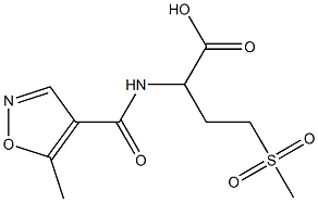 4-methanesulfonyl-2-[(5-methyl-1,2-oxazol-4-yl)formamido]butanoic acid Struktur