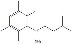 4-methyl-1-(2,3,5,6-tetramethylphenyl)pentan-1-amine Struktur